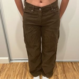 American Eagle brown corduroy mid-rise pants